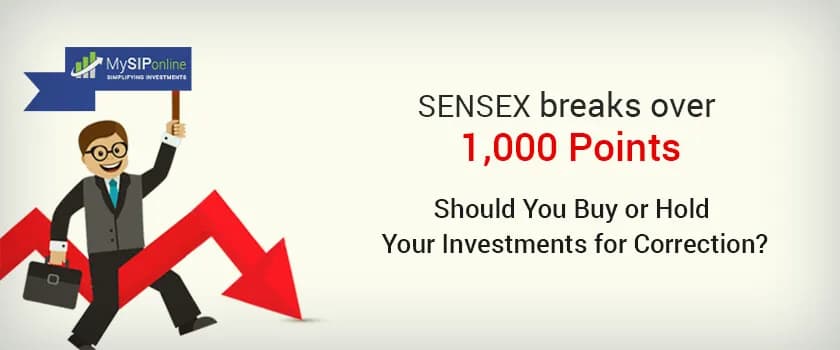 Sensex Plunges Over 1000 Points; Should You Buy or Hold Your Investments for Correction?
