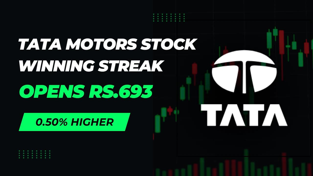 Tata Motors Stock Continues Winning Streak, Opens Higher 4th Day in a Row