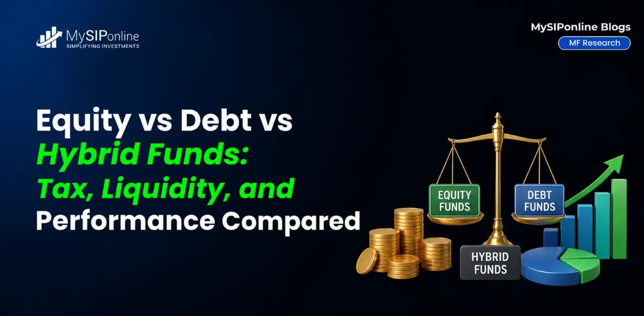 Equity vs Debt vs Hybrid Funds: Tax, Liquidity And Performance Compared